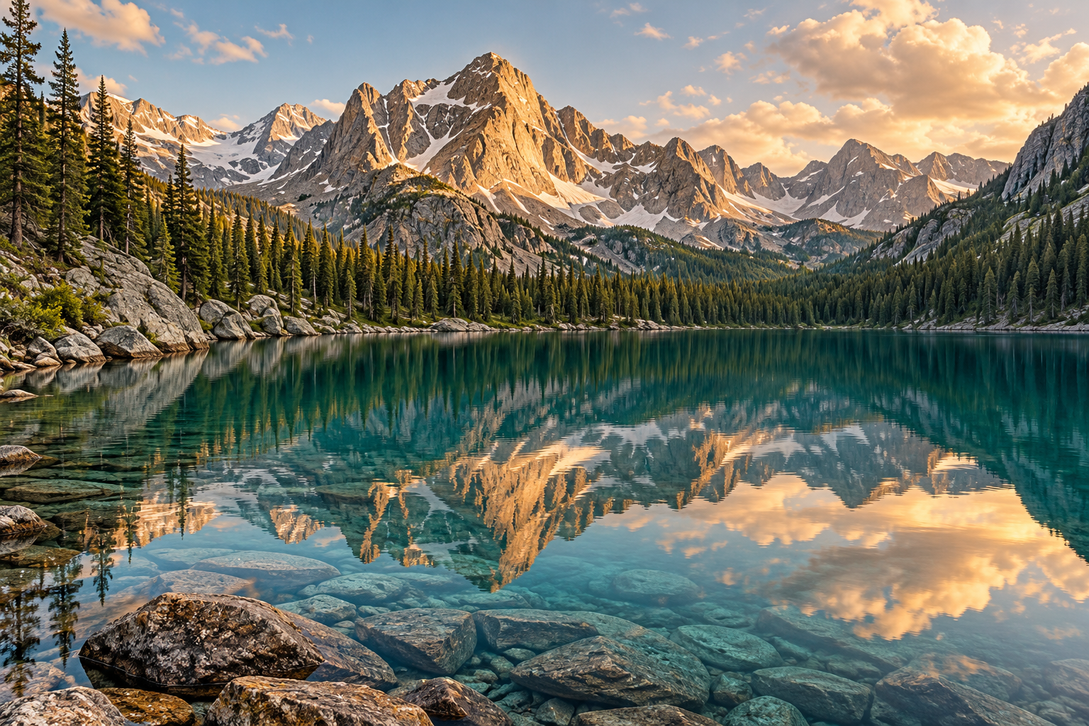 Alpine lake sample photo